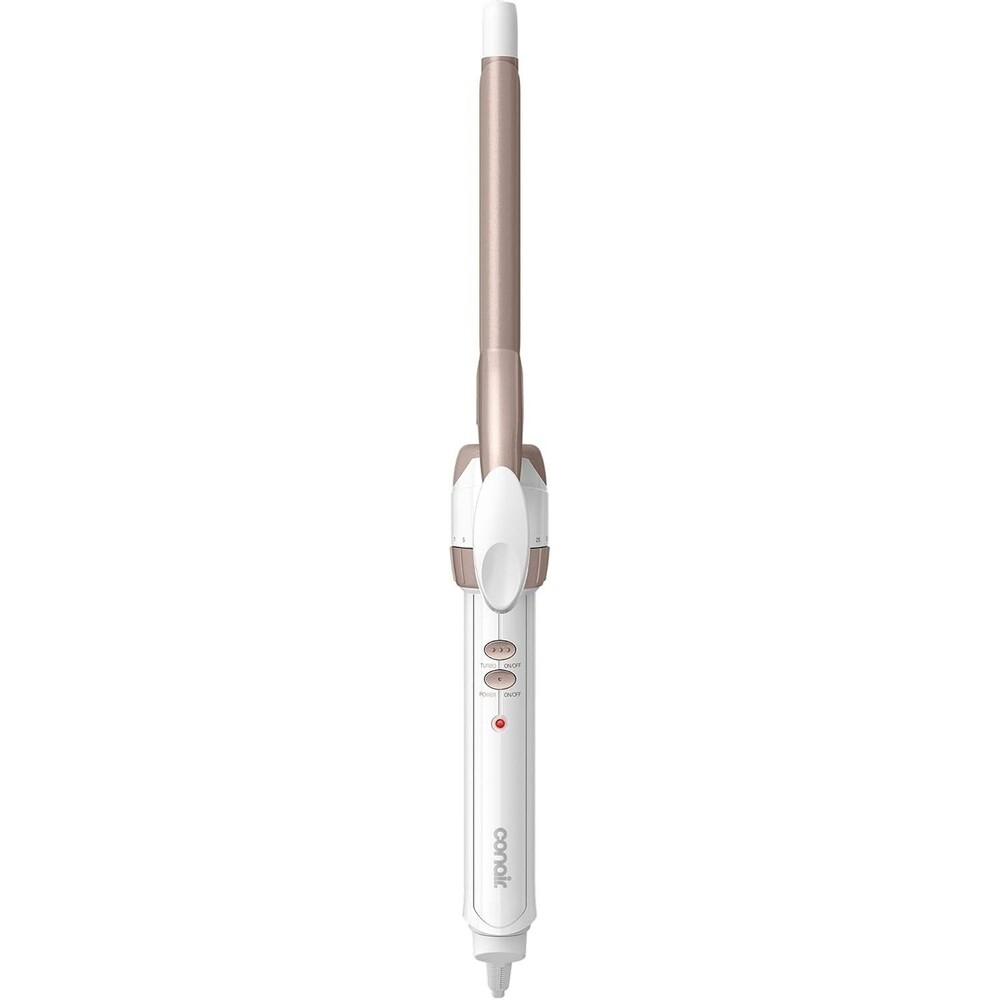 Conair Curling Iron Double Ceramic 1/2-in Width White Rose Gold Corded Electric